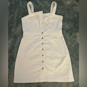 Express Ivory Button-Down Midi Dress